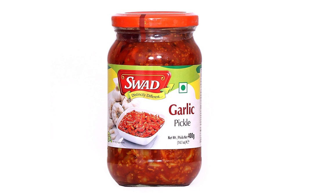 Swad Garlic Pickle    Glass Jar  400 grams